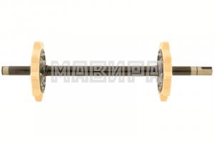 Вал ведущий со звездочками Мотобуксировщик под тележку 510 мм, ф 25 (шпонка)