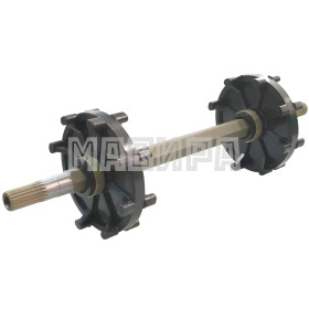 Вал ведущий гусеницу с колесами Тикси 500 (4Т) 18 шлицов 380 мм