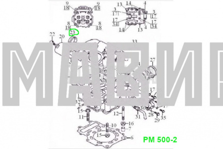 заглушка головки блока рм 500-2, 650, 650-2