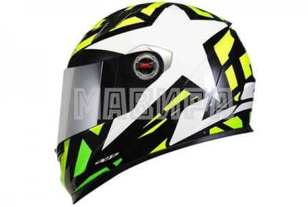 Шлем интеграл LS2 FF358 STARWAR бело-зеленый 