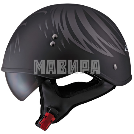 Шлем открытый LS2 HH566 FLAMING EAGLE черный матовый 