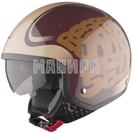Шлем открытый LS2 OF561 RESPECT коричневый 