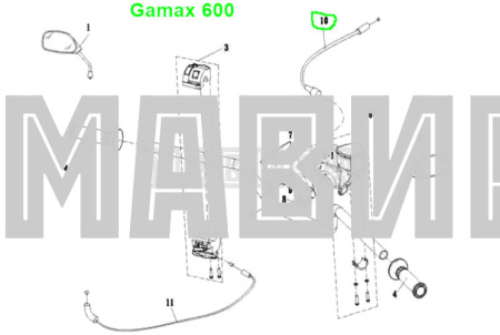 трос газа gamax