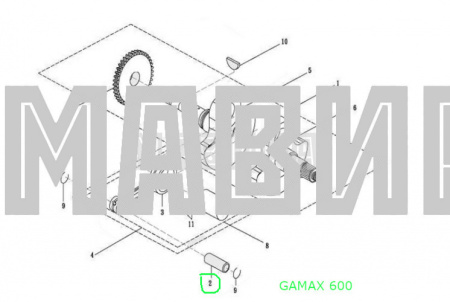 палец поршневой gamax, sym