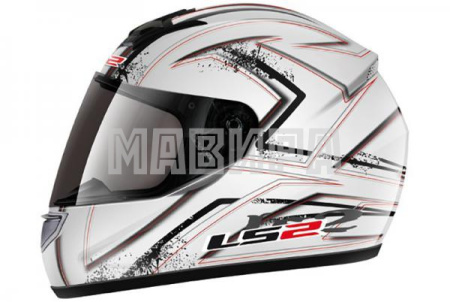 Шлем интеграл LS2 FF351 UPSIDE белый глянец 