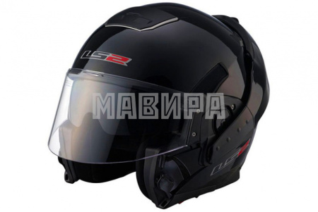 Шлем модуляр LS2 FF393 CONVERT черный глянец 