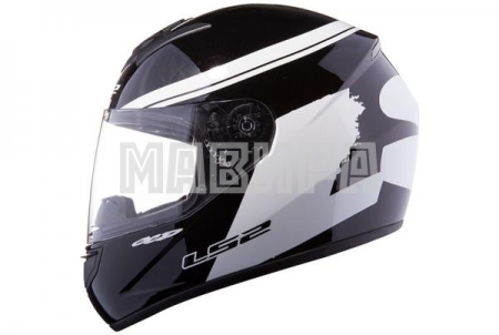 Шлем интеграл LS2 FF351 FLUO черно белый 