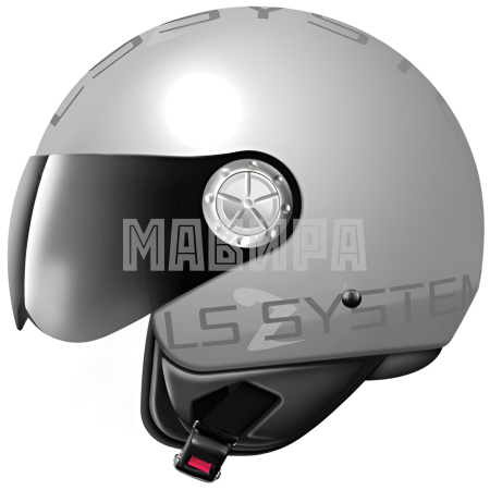 Шлем открытый LS2 OF536 LOGO серебряный матовый 
