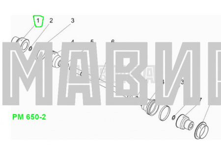 шарнир к двигателю карданного вала рм 500-2, 650-2