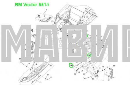 втулка рычага передней подвески rm vector 551i, frontier, тайга рм рысь
