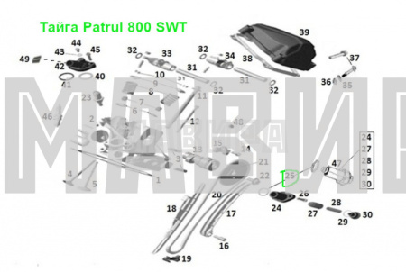 кольцо уплотнительное натяжителя цепи рм 800 utv, тайга patrul 800 swt