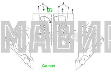 указатель поворота задний левый gamax