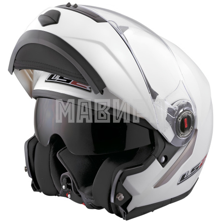 Шлем модуляр FF386 RIDE SNOW белый глянец 