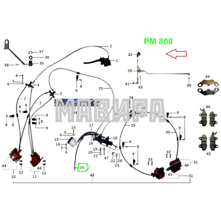 датчик ножного тормоза рм 800