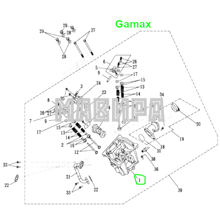 головка цилиндра (голая) gamax, sym