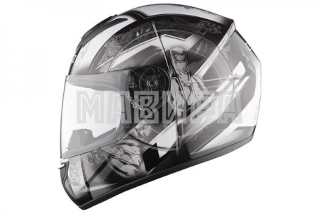 Шлем интеграл LS2 FF351 ROCK серебряно-черный 