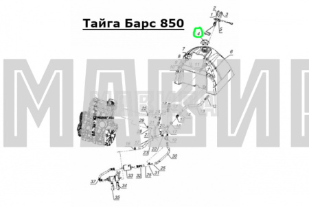 крышка топливного бака (бензобака) тайга барс, rm vector 551/i, patrul 800