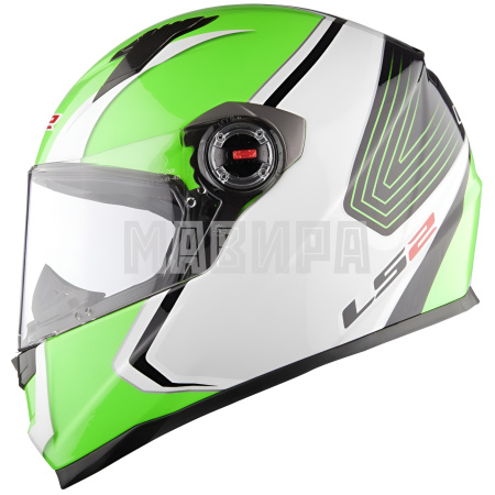 Шлем интеграл FF358 CORSA бело-зеленый