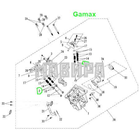 колпачок маслосъёмный gamax, sym