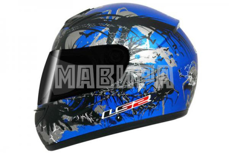 Шлем интеграл LS2 FF351 PHOBIA синий 