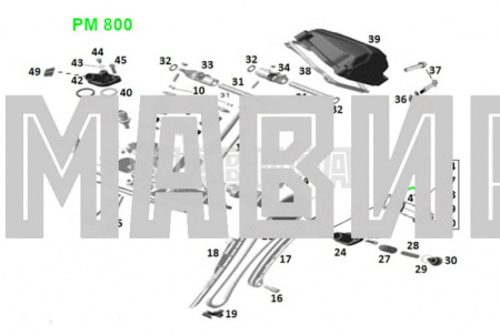 механизм натяжения цепи грм рм 800 utv, тайга patrul 800 swt
