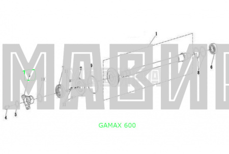 фланец передний вала выходного gamax, sym