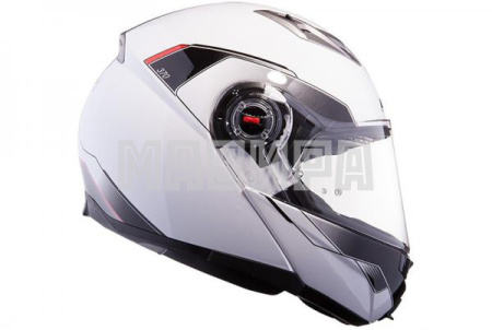Шлем модуляр LS2 FF370 SHADOW белый глянец 