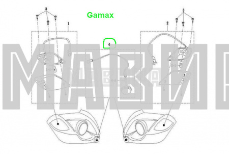фонарь передний (габарит) gamax