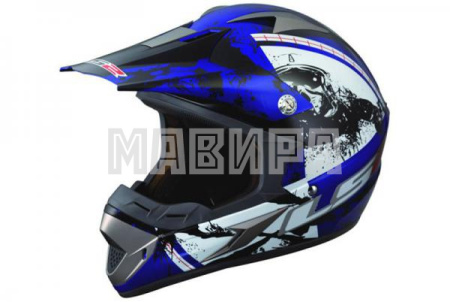 Шлем кроссовый LS2 MX433-3 CAOS синий 