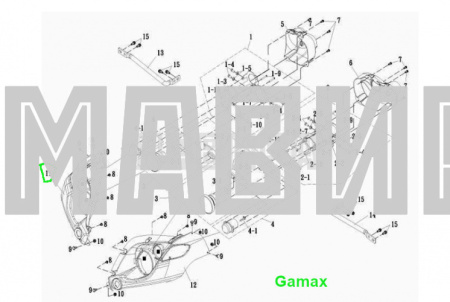 облицовка фары передняя правая gamax