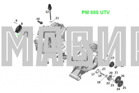 кольцо уплотнительное фильтра масляного рм 800, рм 800 utv