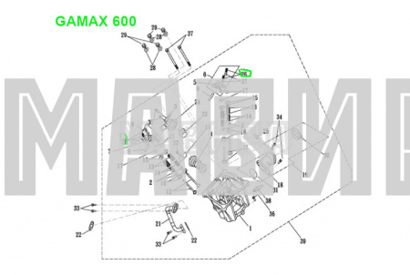 винт коромысла регулировочный gamax, sym