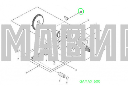шпонка вала коленчатого gamax, sym