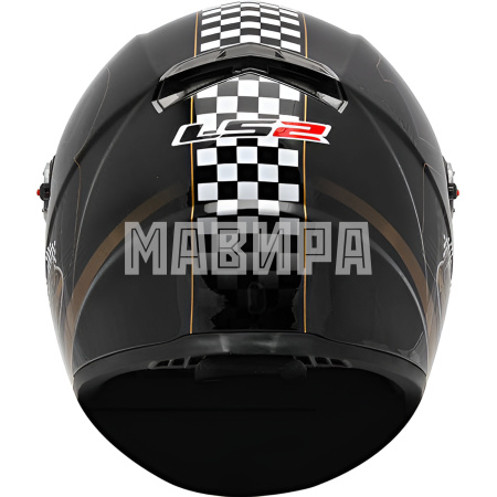 Шлем интеграл LS2 FF351 POKER черный глянец 