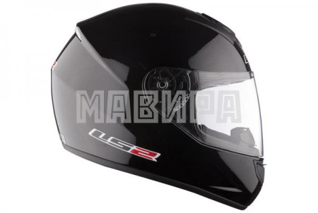 Шлем интеграл LS2 FF351 SINGLE MONO черный глянец 