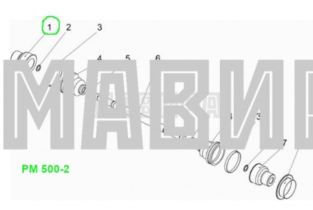 шарнир к двигателю карданного вала рм 500-2, 650-2