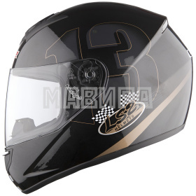 Шлем интеграл LS2 FF351 POKER черный глянец  M